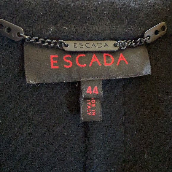 Escada Beautiful Virgin Wool Stretch Black Full Length Coat Made in Italy 🇮🇹 - Picture 6 of 16